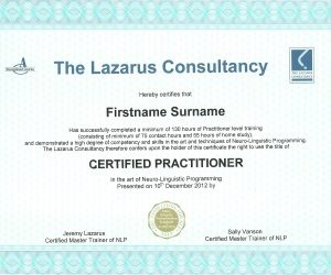 NLP Business Practitioner or Practitioner Course